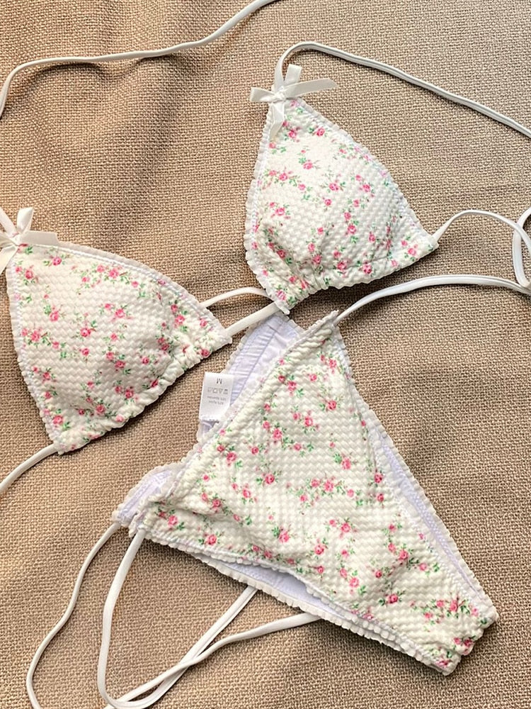 Triangle Cups Sexy String Swimsuit